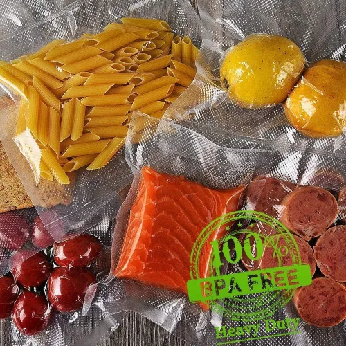 Miniatura 6 de Bolsas selladoras al vacío para alimentos, rollos de bolsas de comida de 8 x 20 pulgadas, paquete de 2 unidades, grado comercial, resistente, sin