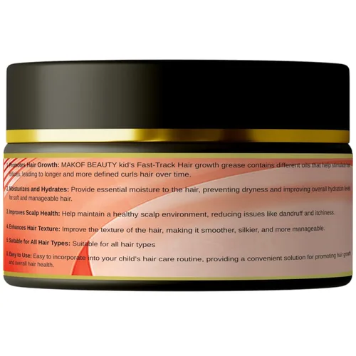 Miniatura 5 de Grasa para el crecimiento del cabello para niños con extracto de batana orgánico y puro crudo, romero, fenogreco, aceite de amla mantequilla