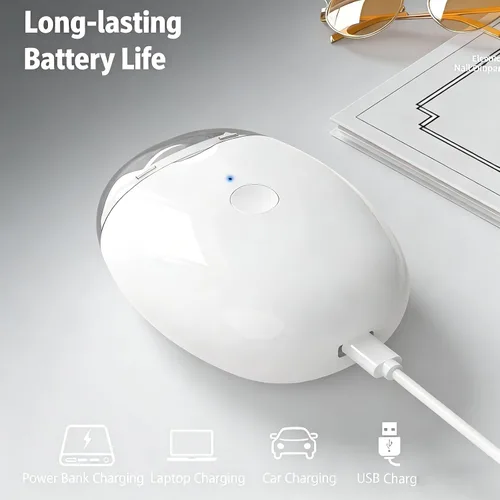 Miniatura 2 de Molinillo de uñas automático universal, portátil 3 en 1 con luz LED y 3 velocidades, cortador de uñas automático silencioso de 360° y recortador