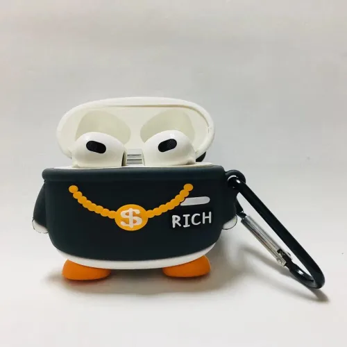 Miniatura 3 de Funda de silicona con diseño de animales de dibujos animados de hiphop, diseño único y elegante, compatible con Airpods 3rd 2021, Airpods 3, funda