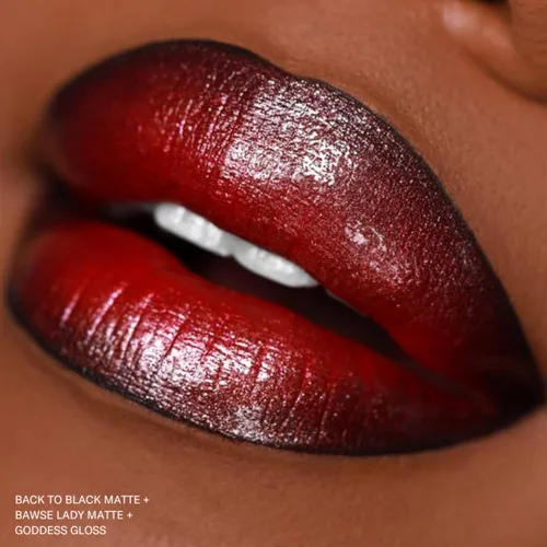 Miniatura 6 de The Lip Bar - Lápiz labial líquido mate sin parar, Volver a lo negro (negro) - Alto pigmento - Una pasada - De larga duración - Aceite de jojoba