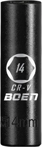 Miniatura 12 de BOEN Toma de impacto profundo de 1/2 pulgada, enchufe premium de 5/16 pulgadas, SAE, 6 puntos, acero Cr-V con marcado láser, fuerte y duradero