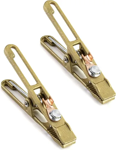Miniatura 9 de QWORK Abrazadera de tierra de soldadura a tierra 260/300/500A, abrazadera de tierra de soldadura en forma de A de latón, agarre de cobre