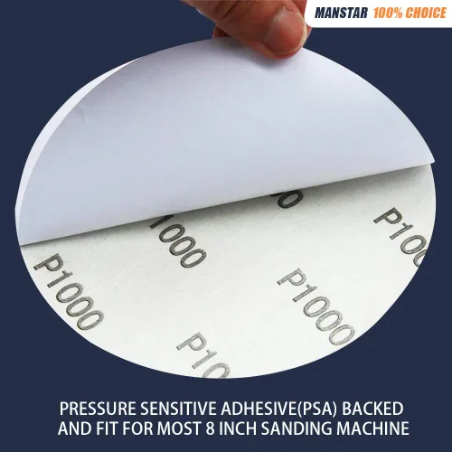 Miniatura 3 de 30 unidades de discos de lijado de óxido de aluminio PSA surtidos de 8 pulgadas, sin agujeros autoadhesivos