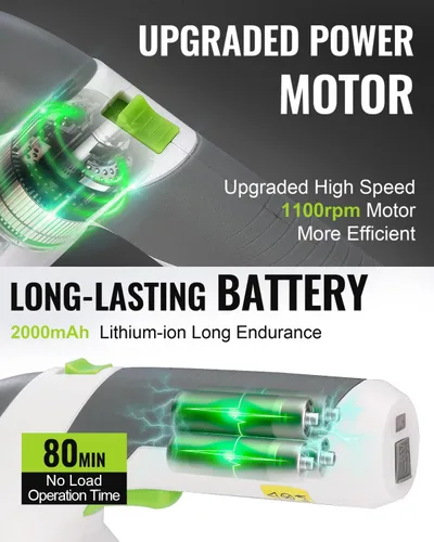 Miniatura 3 de WORKPRO - Cizalla manual 2 en 1 para césped, setos y arbustos, inalámbrica, de 7.2 V, cizalla eléctrica con batería de litio recargable, incluye
