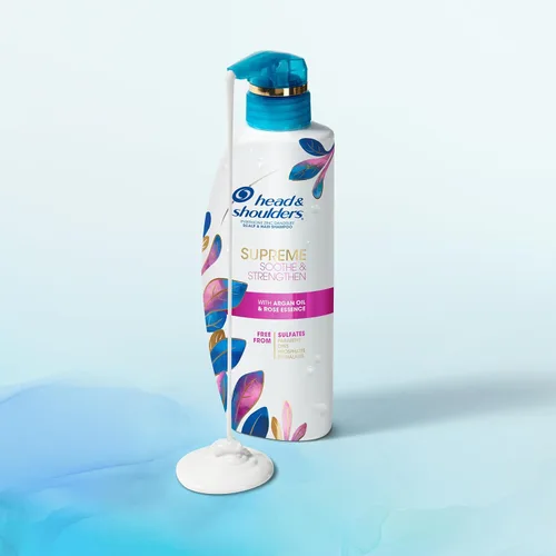 Miniatura 8 de Head & Shoulders Supreme, Champú y acondicionador para el cuidado del cuero cabelludo seco y la caspa, con aceite de argán y esencia de rosa, calma