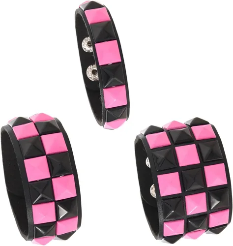 Miniatura 9 de 3 pulseras punk, pulseras de cuero con tachuelas, pulsera emo, pulseras góticas ajustables para hombres y mujeres