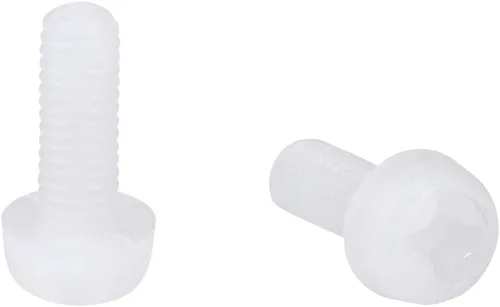 Miniatura 12 de uxcell M6x30mm Roscado Nylon Phillips Cruz Pan Cabeza Tornillos Tornillos de Máquina Blanco 50