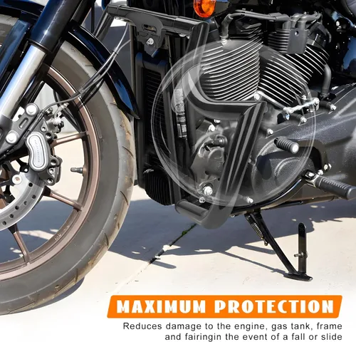 Miniatura 5 de protector para motor, barras de choque Highway delanteras para Softail Standard, Slim, Sport Glide, Street Bob, Fat Boy, Fat Bob, Low Rider