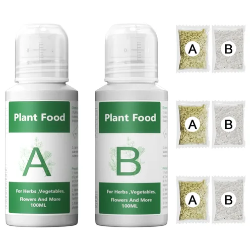 Nutrientes hidropónicos para Aerogarden (800ml en total), Alimento para plantas A y B suministros hidropónicos, fertilizante para plantas de