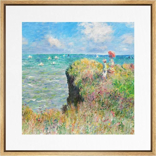 Miniatura 24 de SIGNWIN Lienzo enmarcado para pared, diseño retro de cielo azul y nube, paisaje, naturaleza, ilustraciones de área silvestre, bellas artes, casa