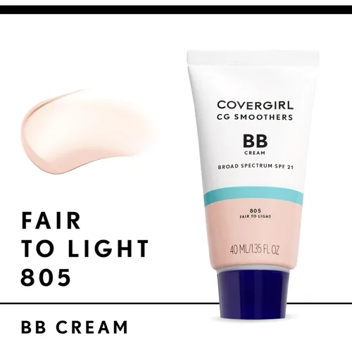 Miniatura 2 de COVERGIRL Smoothers - Crema BB ligera, Fair to Light 805, 1.35 onzas (el embalaje puede variar) Ligero Hidratante 10 en 1 Potenciador de la piel