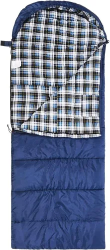 Miniatura 10 de REDCAMP Saco de dormir de franela para adultos, cómodos sacos de dormir de algodón para campamento, mochileros, senderismo, con capucha desmontable