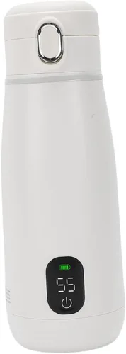 Miniatura 3 de TOPINCN 11.8 fl oz 316 Caldera eléctrica portátil de acero inoxidable Calefacción inalámbrica Mini caldera de agua caliente para coche al aire libre
