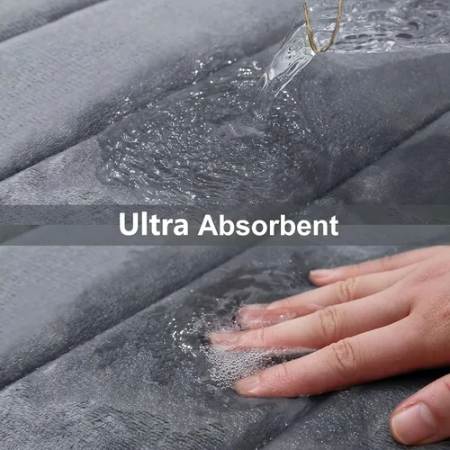 Miniatura 4 de Buganda Tapete de baño de espuma viscoelástica, 47 x 17 pulgadas, ultra suave y antideslizante, absorbente de agua y lavable a máquina, tapete