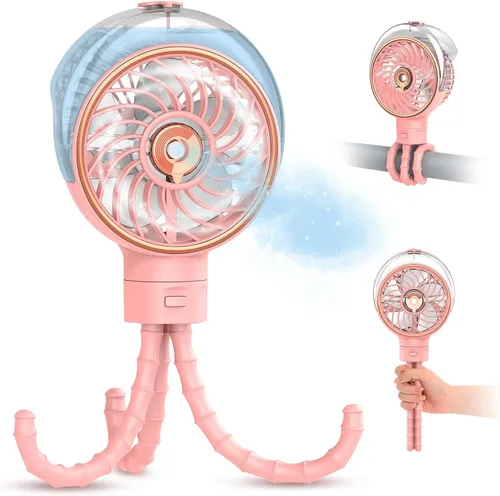 Miniatura 8 de Ausic Ventilador portátil Mister de 3.5 fl oz para cochecito, batería recargable segura para bebés, esenciales para bebés, ventiladores de clip