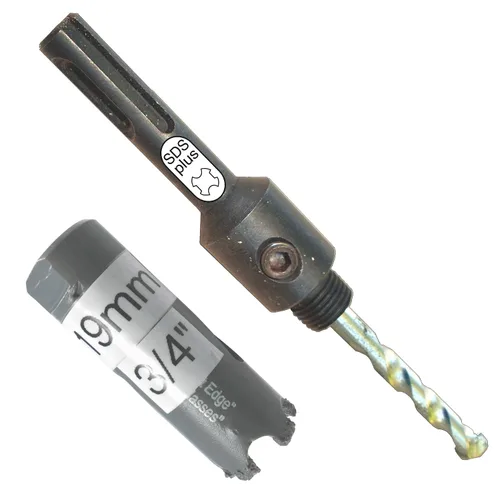Miniatura 21 de Sierra de agujero HSS con mandril piloto de 2 piezas de alta velocidad para perforar madera y acero, broca de 1/4" de diámetro y eje, broca piloto