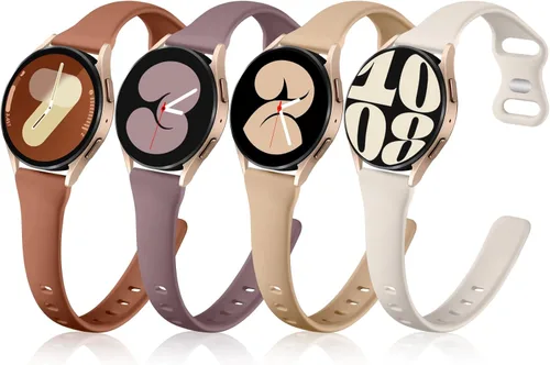 Miniatura 15 de GEAK Compatible con Samsung Galaxy Watch 7 Banda de 40mm 44mm/Ultra 47mm, Samsung Watch 6/5/4, Banda de silicona suave y delgada de 20mm