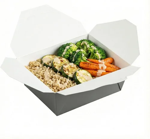Miniatura 50 de Restaurantware Bio Tek - Cajas para llevar de 30 onzas, 200 loncheras para llevar, cierre de tabulación, resistentes al calor, desechables, de papel