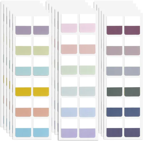 Potanro Pestañas adhesivas 720 pestañas de color para cuadernos de 1 pulgada, pestañas de anotación para escritura, pestañas de página