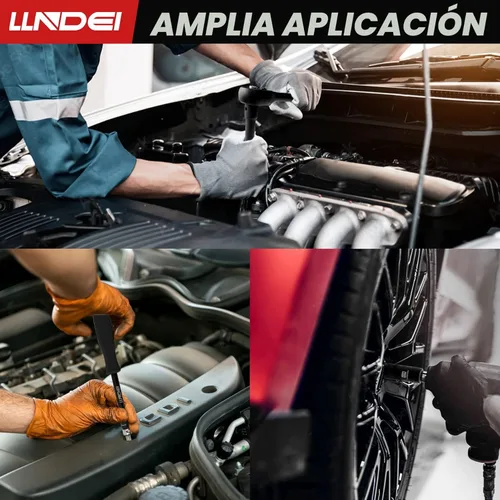 Miniatura 7 de LLNDEI Juego de llaves de impacto de 3/8", SAE estándar (5/16 a 3/4-pulgada) Tamaño métrico (8-22mm), 95 piezas, kit profundo y poco profundo