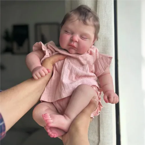 Miniatura 3 de iCradle Linda Muñeca Bebé Reborn de Aspecto Real Niña de 20 Pulgadas 50cm Muñeca Bebé de Silicona Muñeca Recién Nacida Real Juguete para Edades 3+