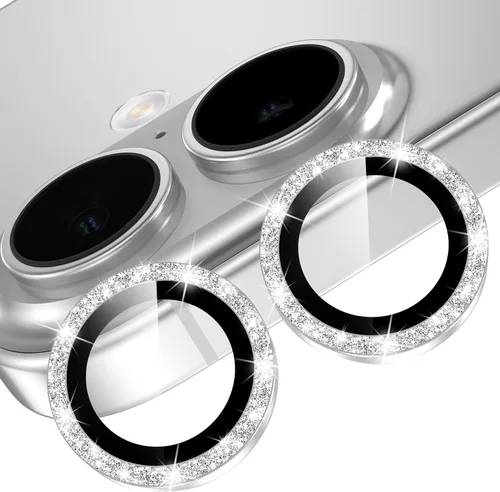 Miniatura 41 de YWXTW Protector de lente de cámara para iPhone 15/15 Plus/16e/ 17e, anillo de metal antiarañazos individual protector de pantalla de vidrio templado
