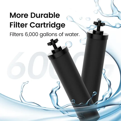 Miniatura 6 de Filterlogic Filtro de agua certificado NSF/ANSI 372, repuesto para filtros negros Berkey® (BB9-2®) y filtros de fluoruro (PF-2®) Paquete combinado