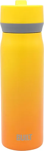 Miniatura 7 de BUILT Botella de acero inoxidable aislada al vacío de doble pared con tapa con pajilla, 20 onzas de boca ancha, teñido anudado de anochecer