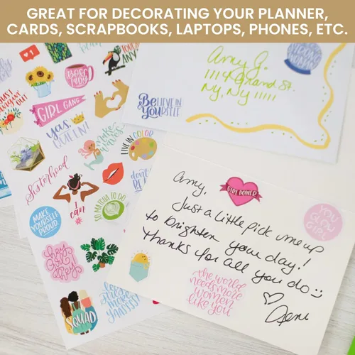 Miniatura 3 de bloom daily planners - Hojas de adhesivos para empoderamiento femenino para planificación, decoración y álbumes de recortes - Paquete de variedad