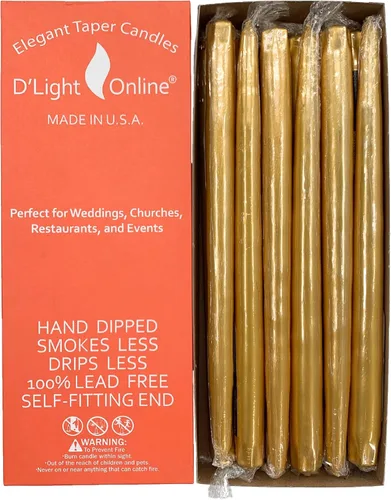 Miniatura 36 de D'light Online Elegantes Velas Cónicas de Otoño Estacional de 10 Pulgadas de Calidad Premium - Sin Perfume, Velas Cónicas Sumergidas a Mano, Sin