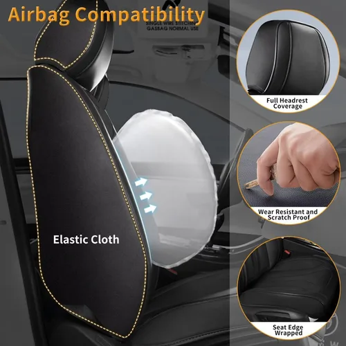 Miniatura 3 de Fundas de asiento de automóvil compatibles con Ford Explorer 2004-2026, cojín de asiento de cuero sintético transpirable compatible con Explorer