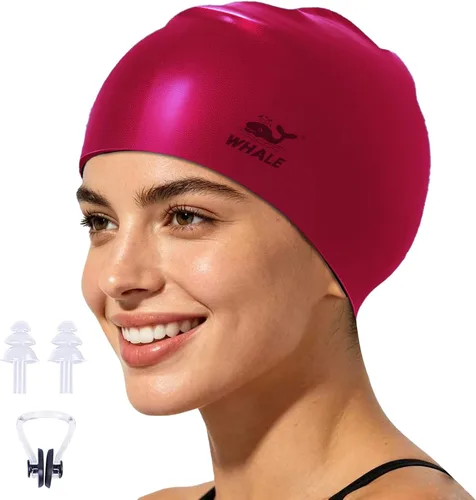 Miniatura 18 de WHALE Gorro de natación extragrande para mujeres y hombres, antideslizante, de alta elasticidad, mantiene el cabello seco, unisex, tamaño grande