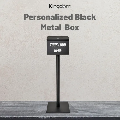 Miniatura 2 de Kingdom - Caja de pie con cerradura y llave, donación, sugerencia, punta, caja de colección para iglesia, hogar, oficina. Seguro con llaves