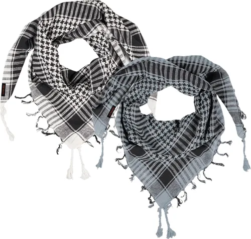 Miniatura 77 de LOVARZI Shemagh Cottons Arab Keffiyeh - Bufanda militar táctica para cabeza y cuello