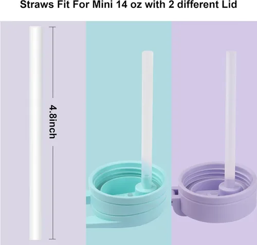 Miniatura 2 de Pajitas de repuesto compatibles con Hydrapeak Mini de 14 onzas, piezas de repuesto para botellas de agua para niños, paquete de 6 popotes y 1