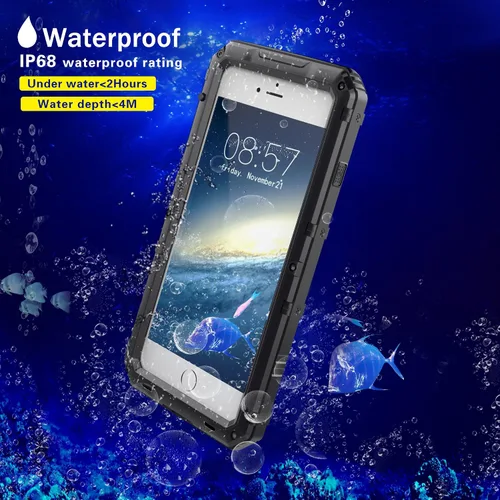 Miniatura 3 de Mitywah Funda impermeable para iPhone 7/iPhone 8 / iPhone SE 2020, funda de metal resistente de grado militar, protección de cuerpo completo