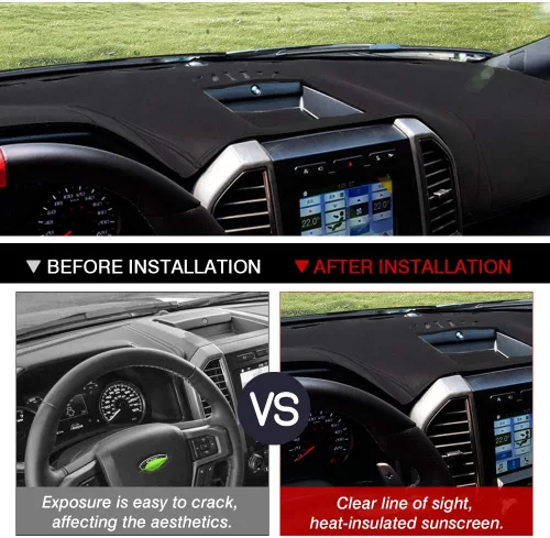 Miniatura 5 de CARTIST - Alfombrilla para salpicadero con protector de sol y UV para Ford F-150 F150 2015-2018 2019 2020, accesorios para tablero de salpicadero