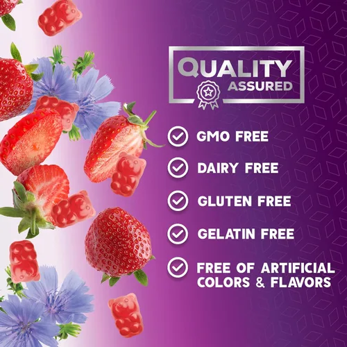 Miniatura 7 de Gomitas de fibra para adultos – Fibra soluble 0.14 oz por porción – Suplemento de fibra prebiótica a base de plantas para salud digestiva, salud