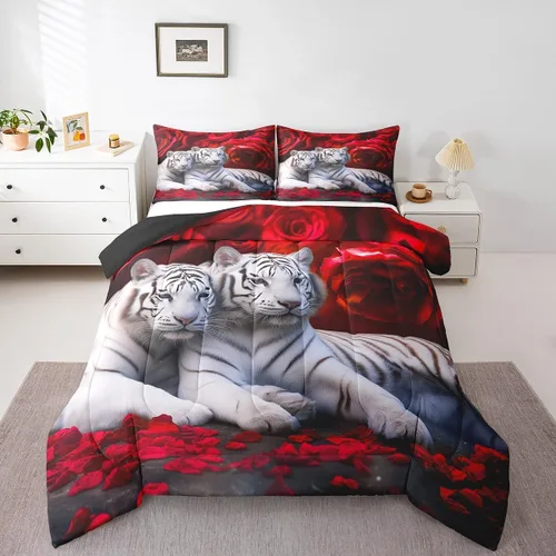 Miniatura 20 de Juego de edredón de videojuegos para niños, niñas y hombres, juego de ropa de cama con estampado de consola de videojuegos negro, decoración