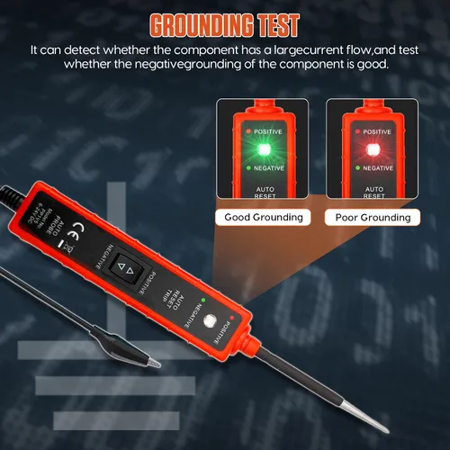 Miniatura 7 de Probador de sonda de cortocircuito de potencia, luz de prueba LED de 6V-24V, ubicación de seguimiento de cortocircuitos y alarma de zumbador