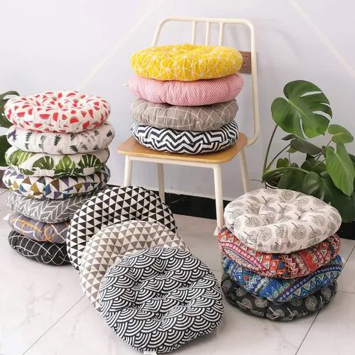 Miniatura 6 de vctops Cojín redondo suave bohemio para silla de jardín, patio, hogar, cocina, oficina, asiento, cojín de nube de 16 pulgadas de diámetro