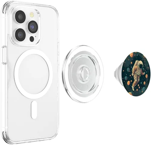 Miniatura 4 de Astronauta espacial y los planetas PopSockets MagSafe PopGrip para iPhone