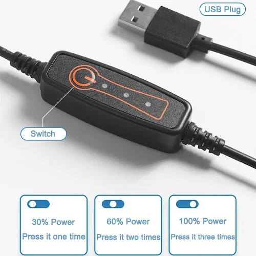 Miniatura 9 de Protector de cojín de asiento de automóvil refrigerado, transpirable, con 5 ventiladores, cable USB para asiento de automóvil, silla de oficina