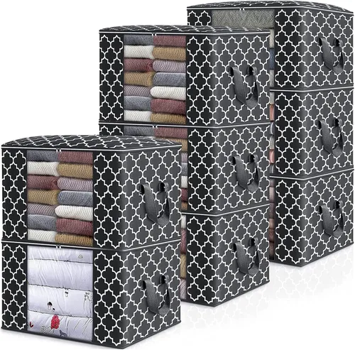 Miniatura 17 de WISELIFE Bolsas de almacenamiento, organización de ropa de manta grande y contenedores de almacenamiento para ropa de cama, edredones, organizador