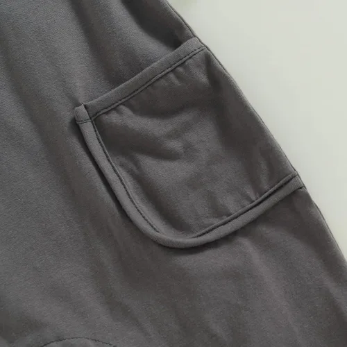 Miniatura 24 de Mameluco unisex de manga corta para bebé recién nacido, con botones, de una pieza, ropa de color sólido