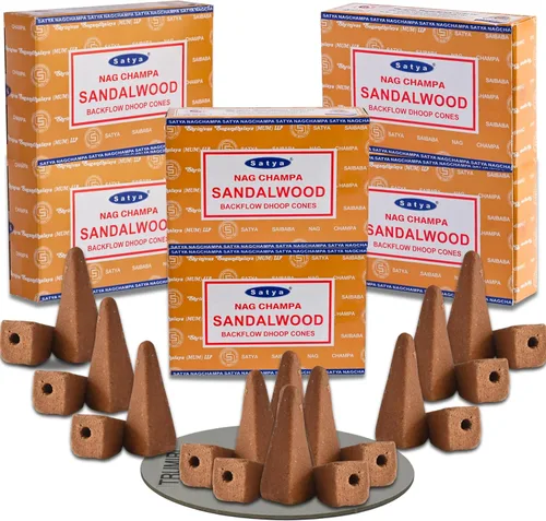 Miniatura 8 de Conos de incienso de contraflujo de salvia blanca californiana para fuente de humo aromática en cascada y alfombrilla - Paquete de 12