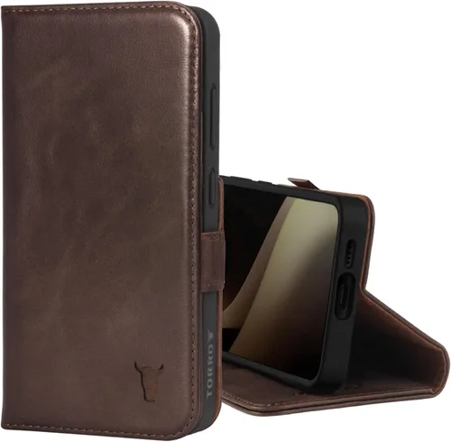 Miniatura 8 de TORRO Funda compatible con Samsung Galaxy S24 5G – Funda de piel premium tipo cartera con función atril y ranuras para tarjetas