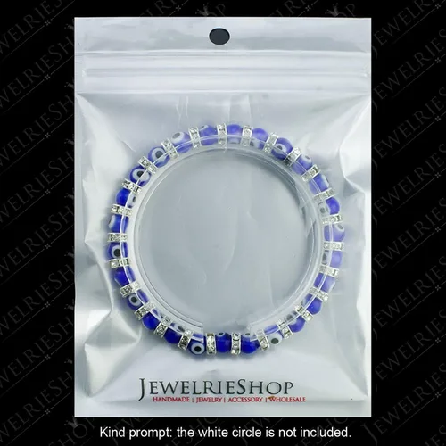 Miniatura 5 de Pulsera con cuentas de mal de ojo turco, con abalorio de vidrio veneciano con espaciadores rondelle