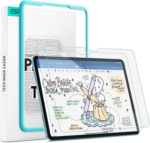 ESR Paquete de 2 protectores de pantalla con sensación de papel para iPad Air de 11 pulgadas M3/M2 (7ª/6ª generación, 2025/2024), escribe y dibuja